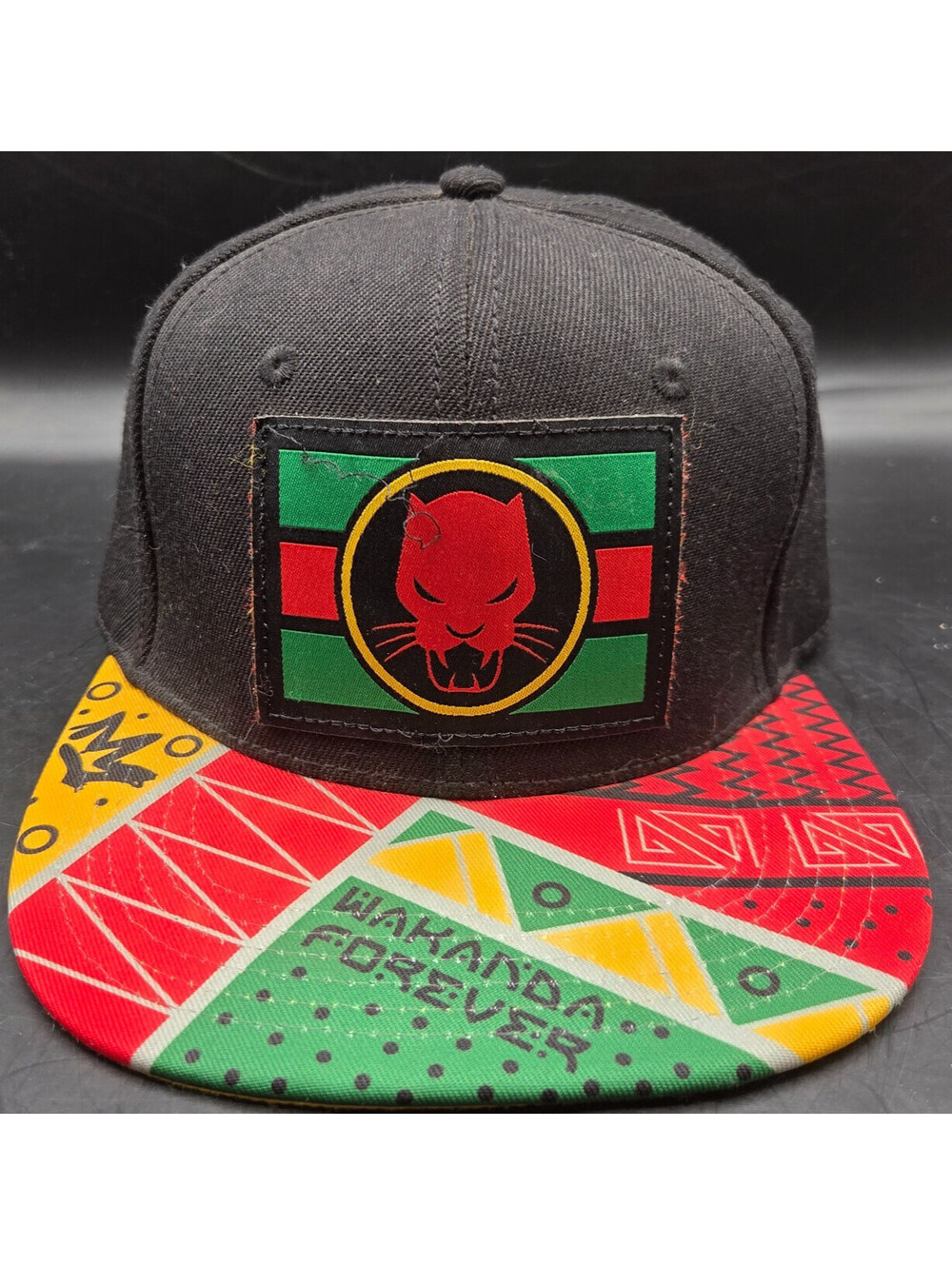 MARVEL Black Panther Wakanda Forever Snapback Hat Unisex OSFM Collectible New